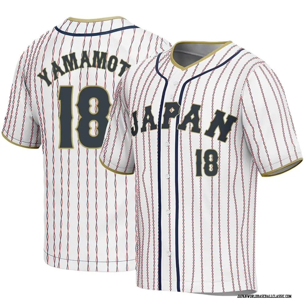 Men's Yoshinobu Yamamoto Japan Baseball Replica White 2023 World
